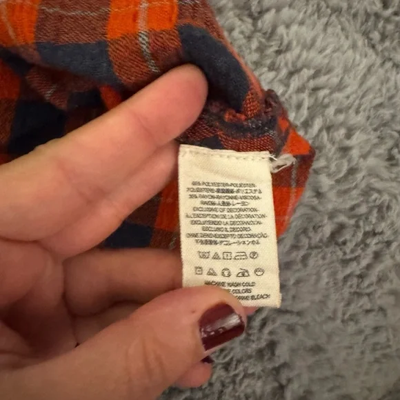 FREE PEOPLE Women’s Plaid Button-Up Shirt with Snap Closure Size Medium - Picture 8 of 12